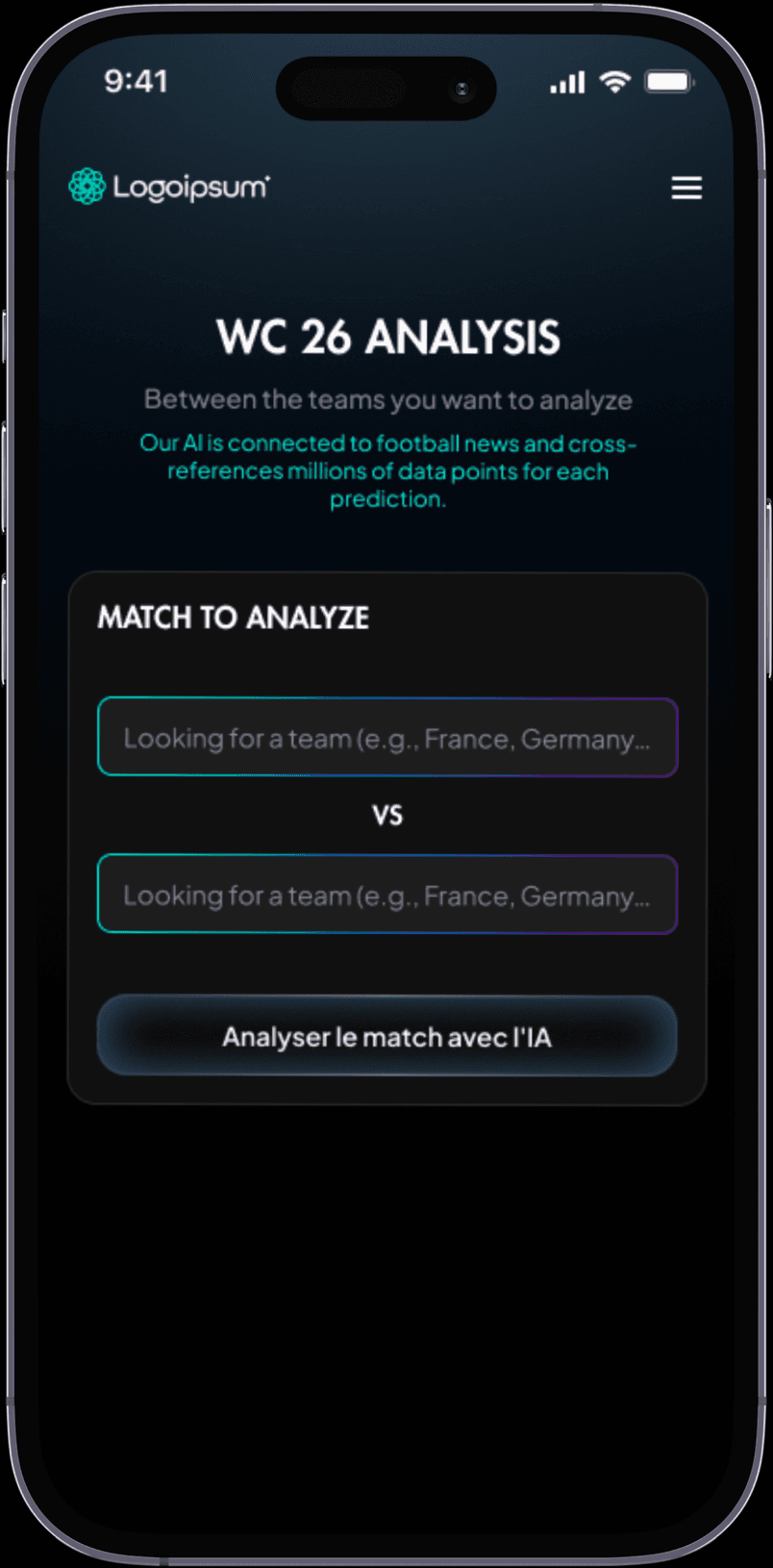 PredictUrMatch app preview